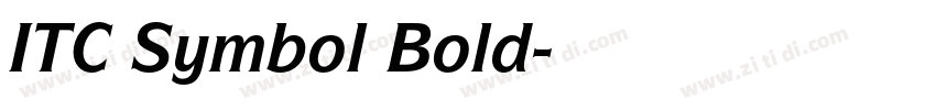 ITC Symbol Bold字体转换